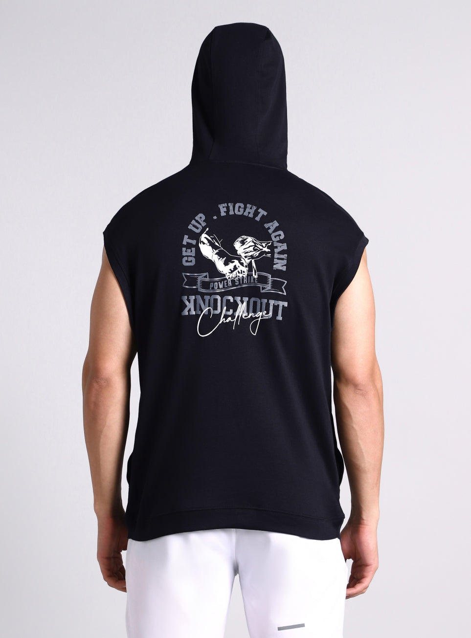 Men's Black Fight Combat Hoodie Tank