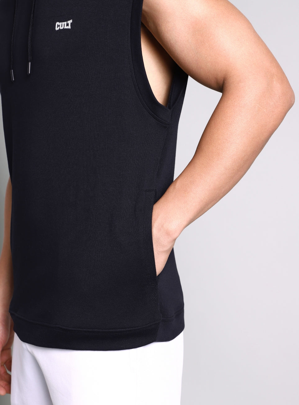 Men's Black Fight Combat Hoodie Tank