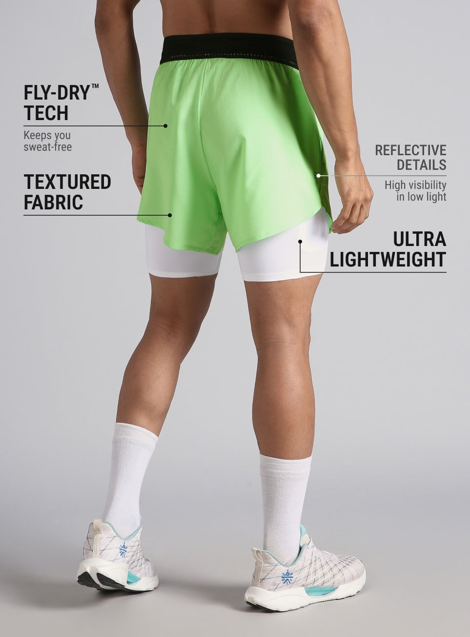 Men's Lime Run the Mile CULT ZERO Shorts