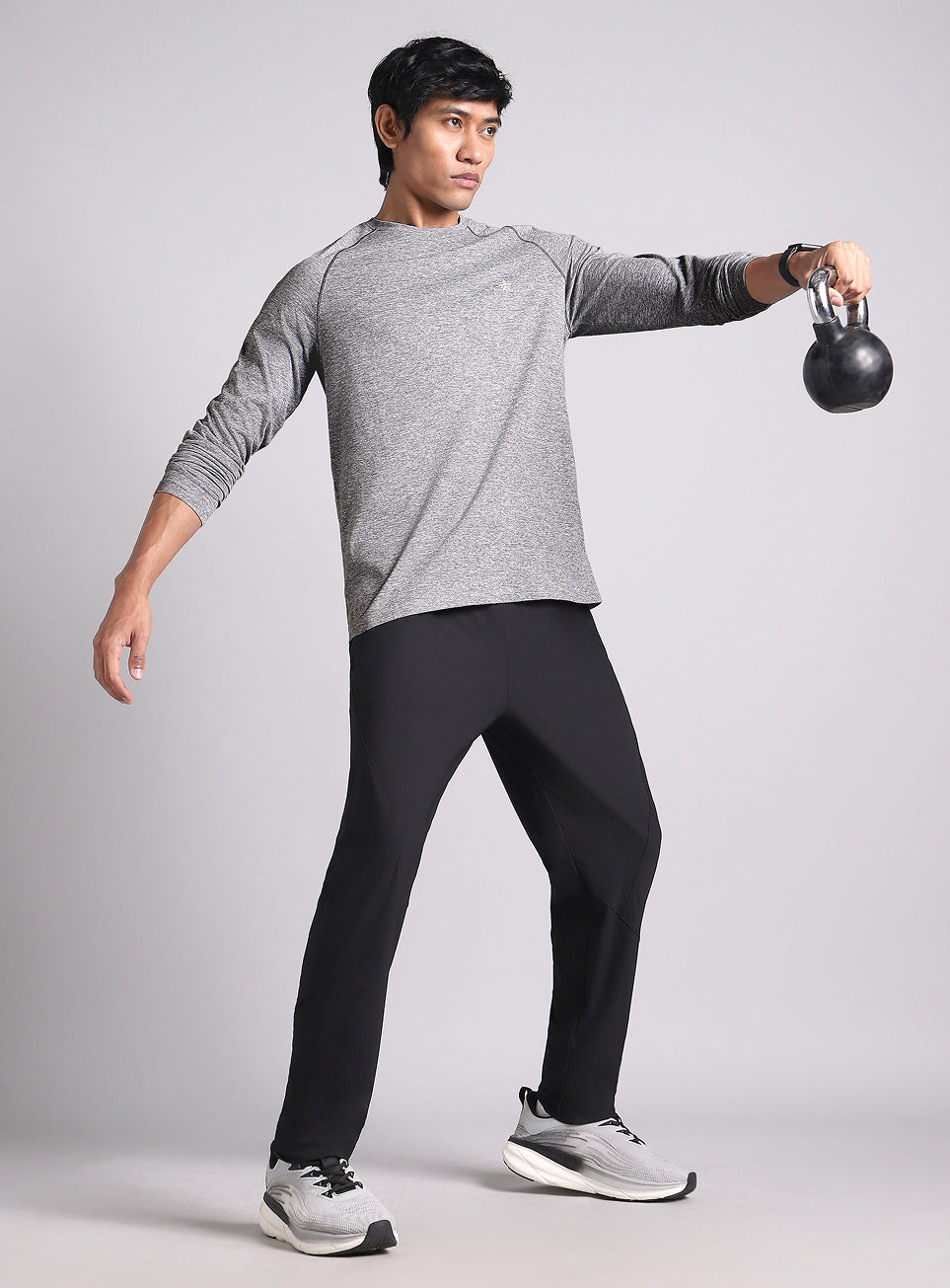 Men's Grey Active Day COMFORtech Full Sleeve T-shirt