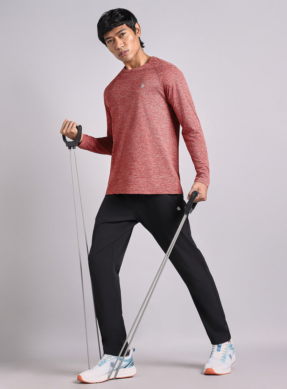 Men's Maroon Active Day COMFORtech Full Sleeve T-Shirt