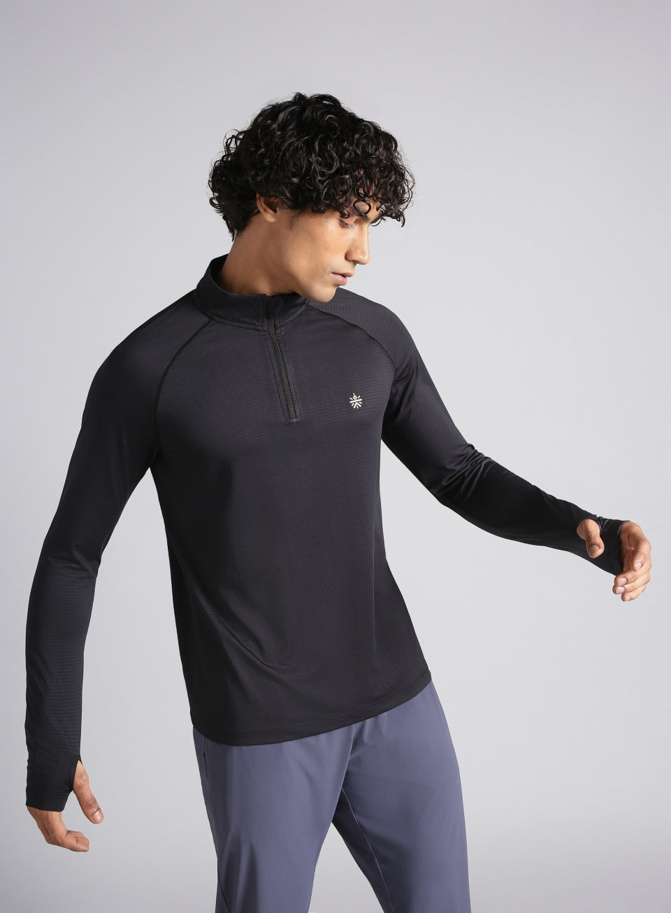 Men's Black HIIT Training Form Full Sleeve T-shirt