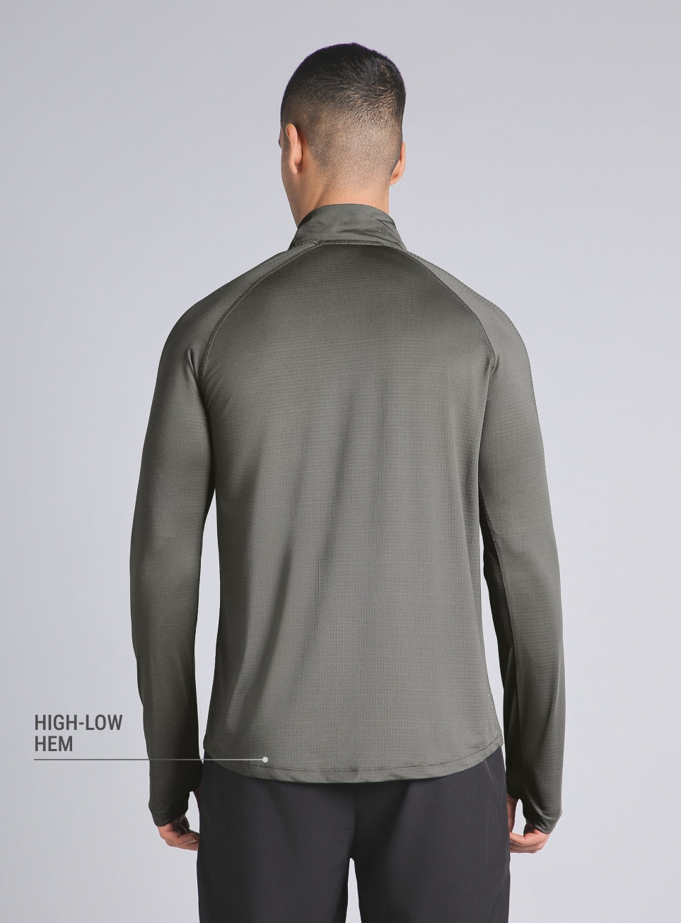 Men's Dark Grey HIIT Training Form Full Sleeve T-shirt