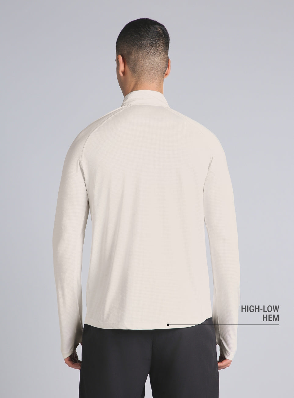 Men's Off White HIIT Training Form Full Sleeve T-shirt