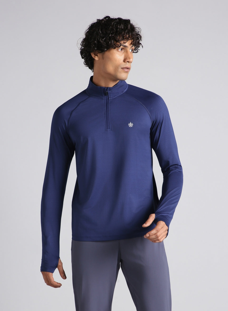 Men's Navy HIIT Training Form Full Sleeve T-shirt