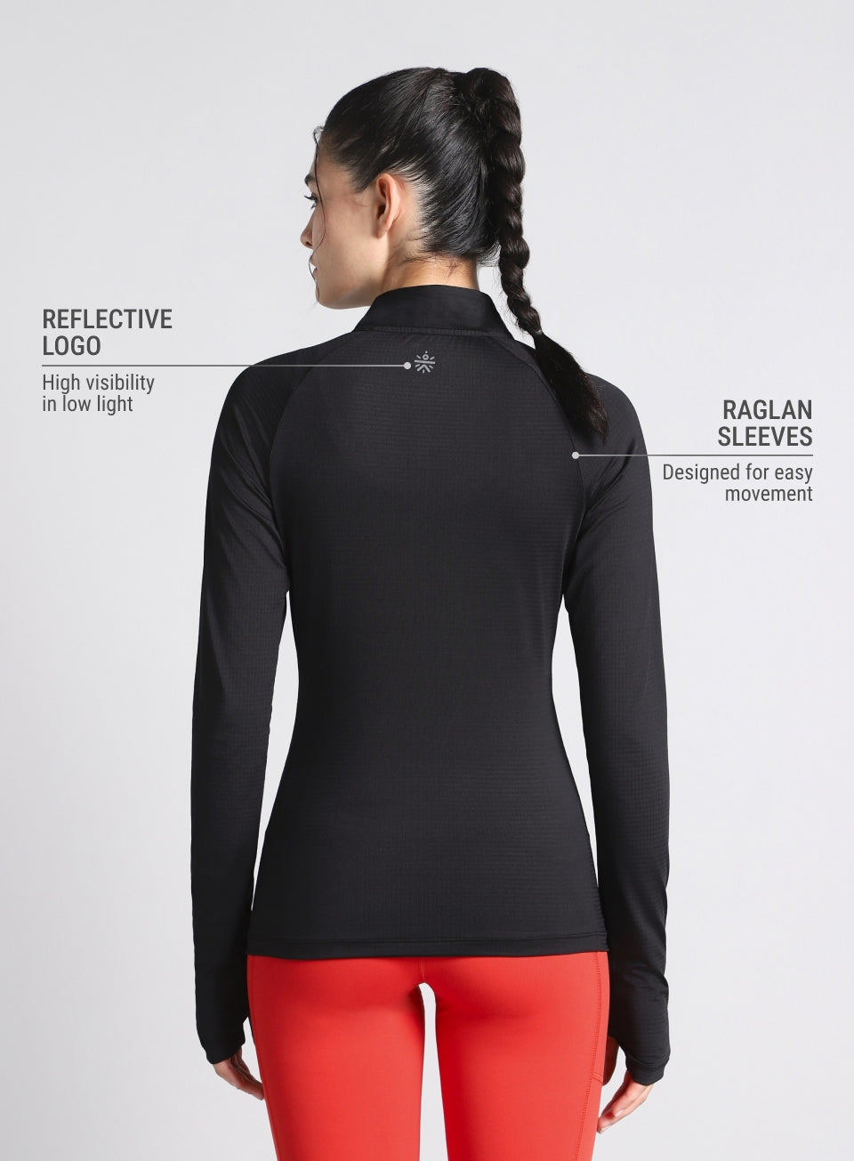 Women's Black After Dark Full Sleeve Running T-shirt