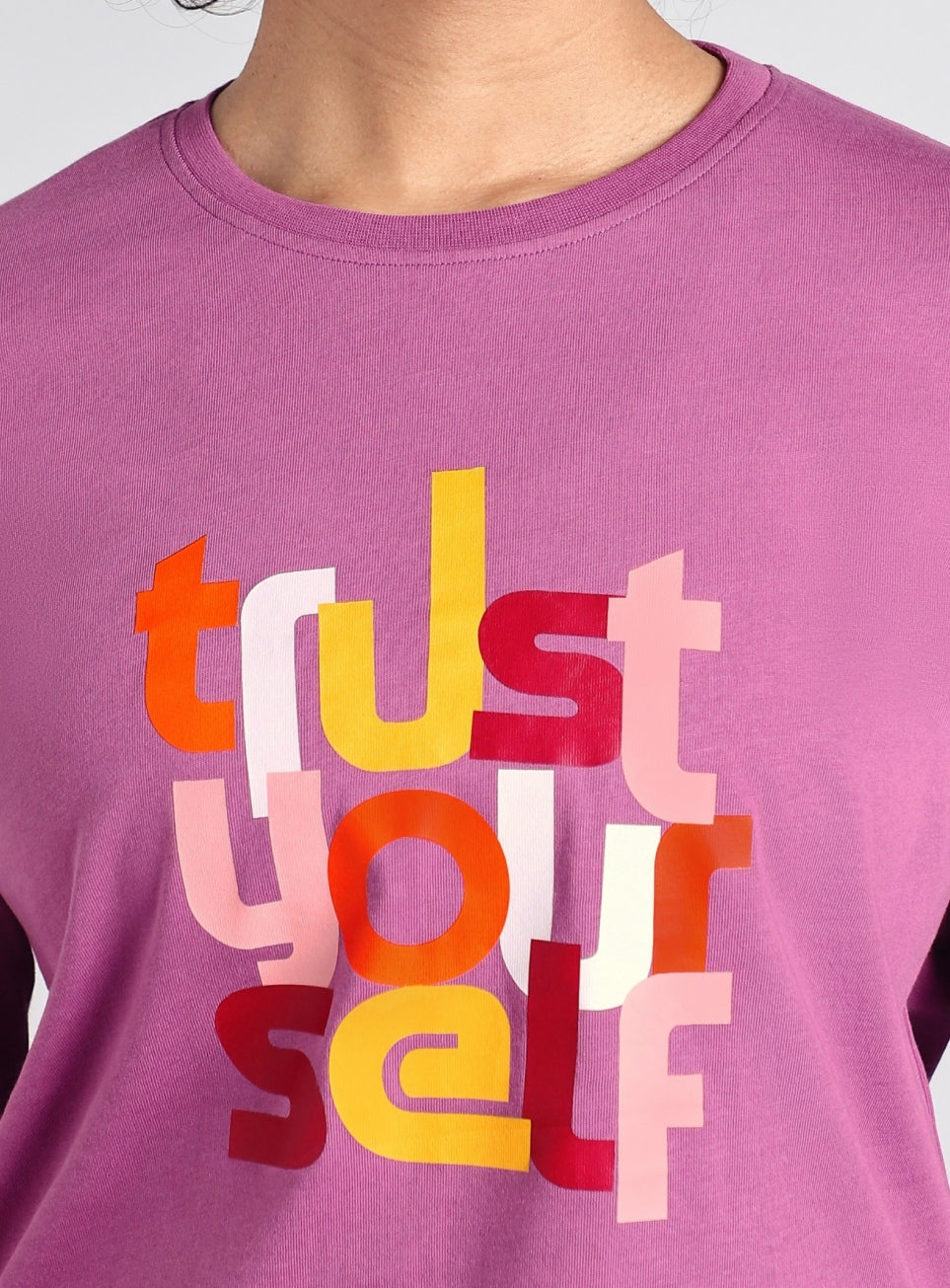 Women's Pink Trust Yourself Graphic T-shirt