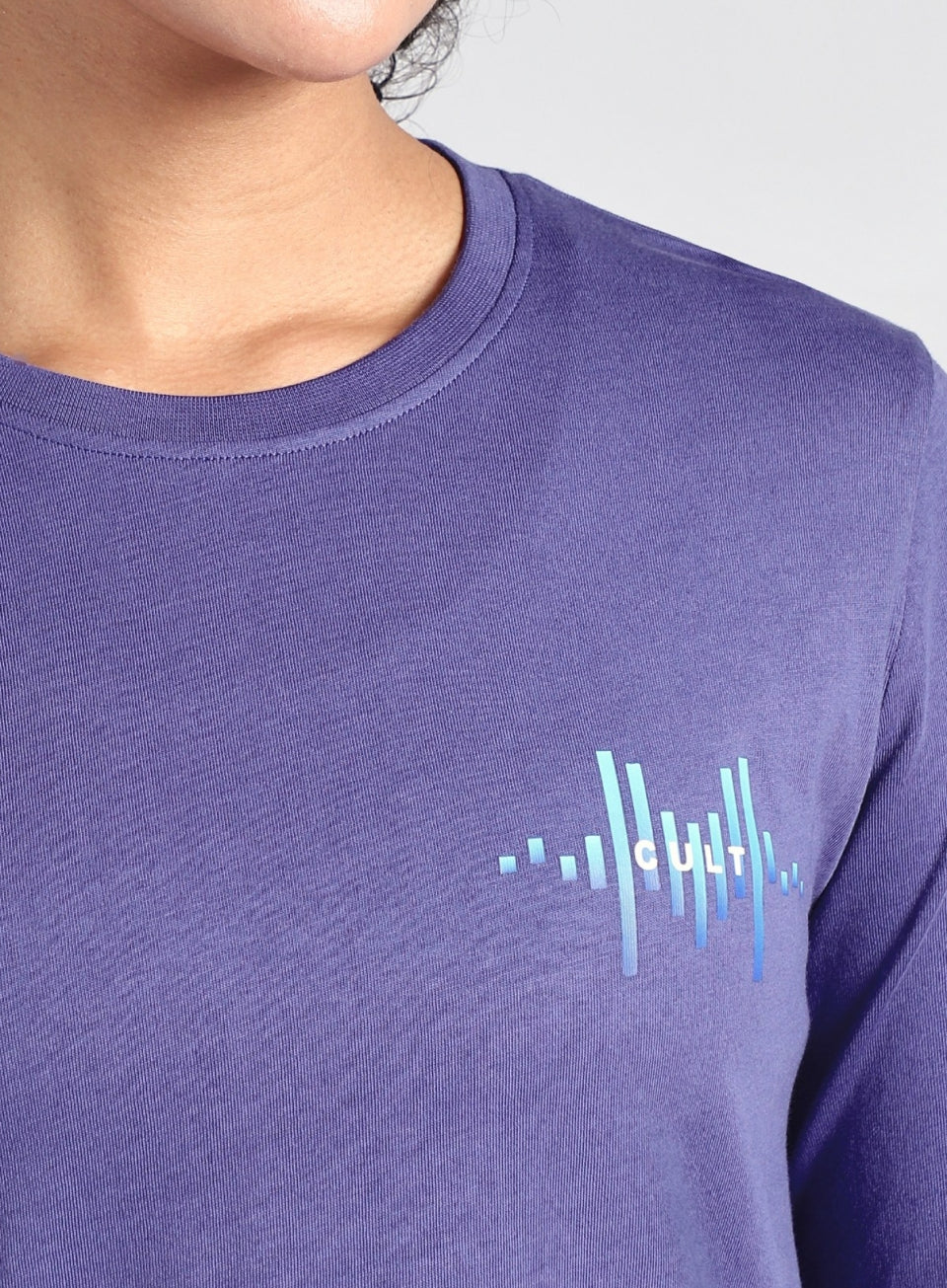 Women's Blue Rhythm and Move Print Fullsleeve T-shirt