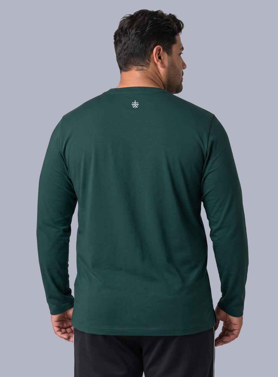 Men's Sea Green Move print Full sleeve Plus size T-shirt