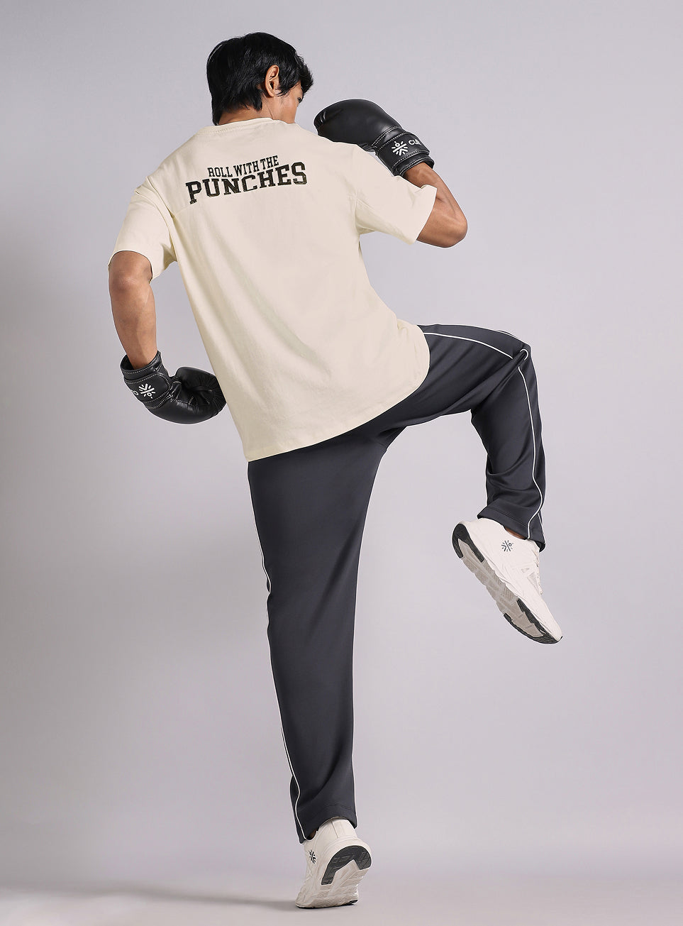 Men's White Boxing Pro Oversized Fit T-shirt