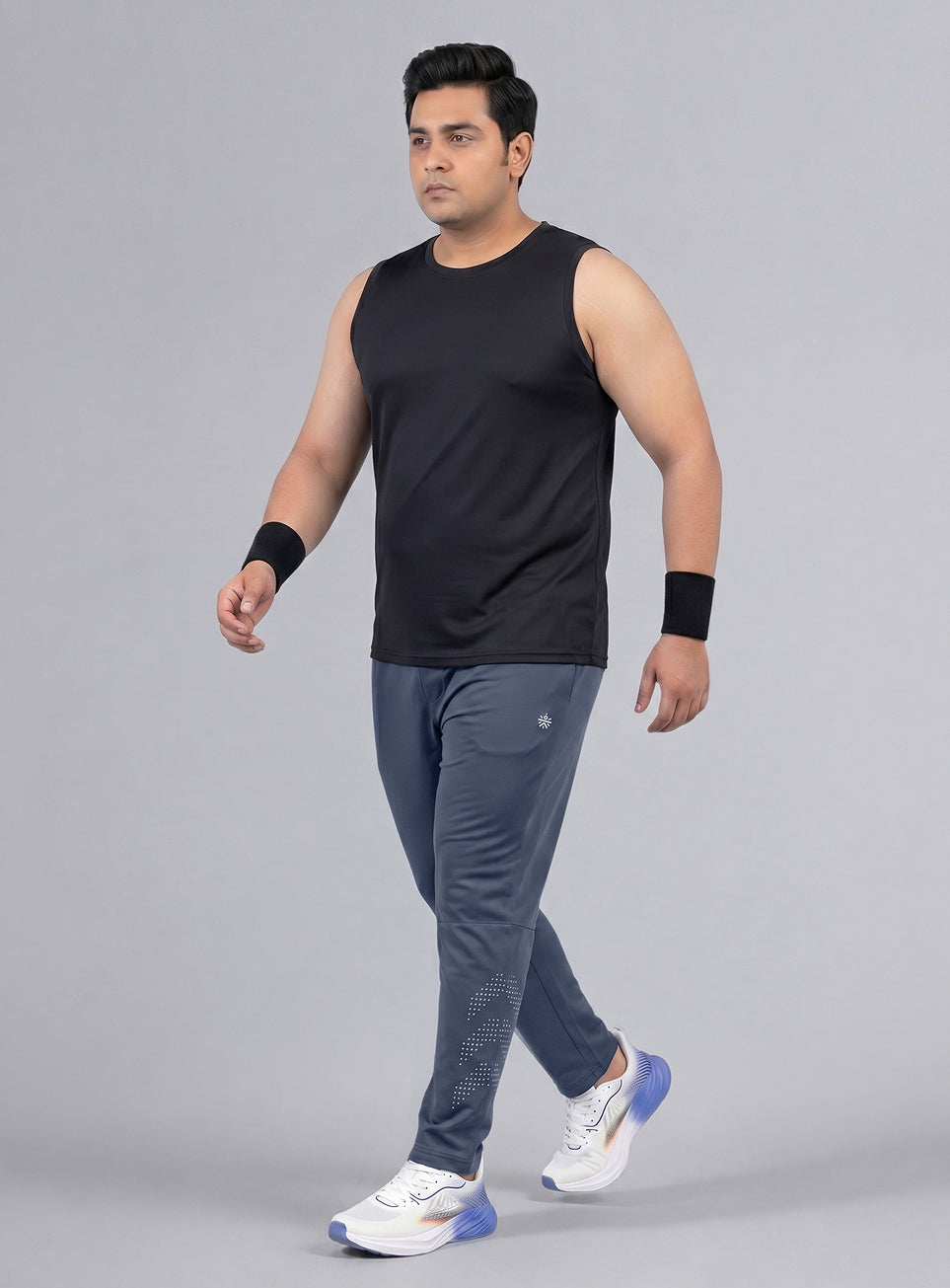 Men's Blue Ultimate Running Plus Size Trackpants