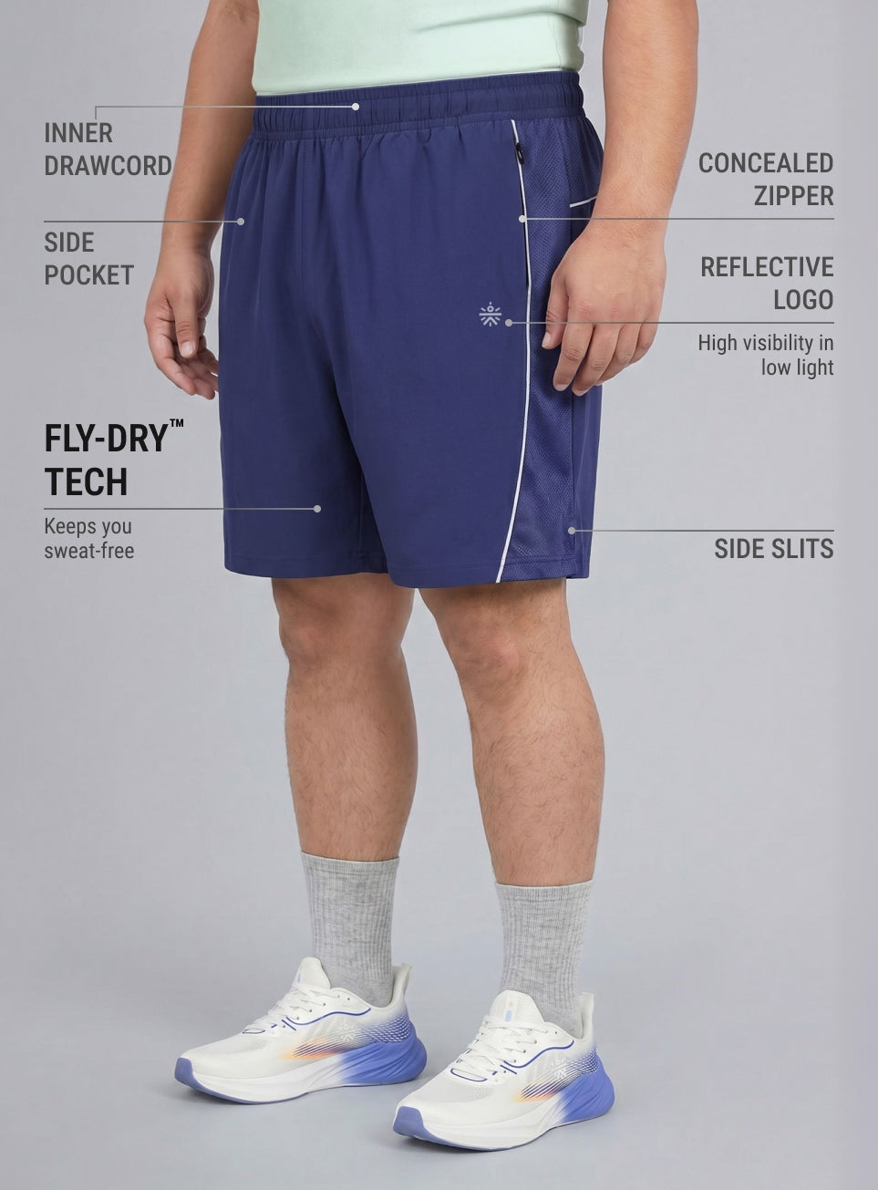 Men's Purple MotionEdge Plus size Shorts