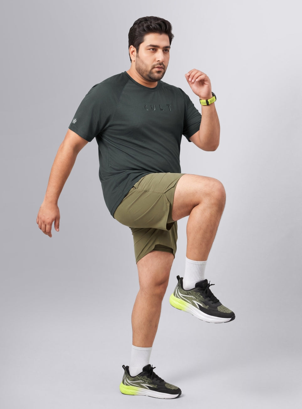 Men's Black Plus Size Pro Run Athlete T-shirt