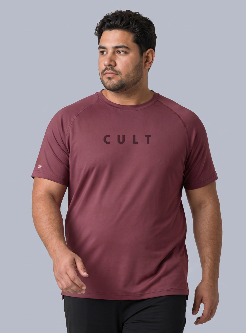 Men's Maroon Plus Size Pro Run Athlete T-shirt