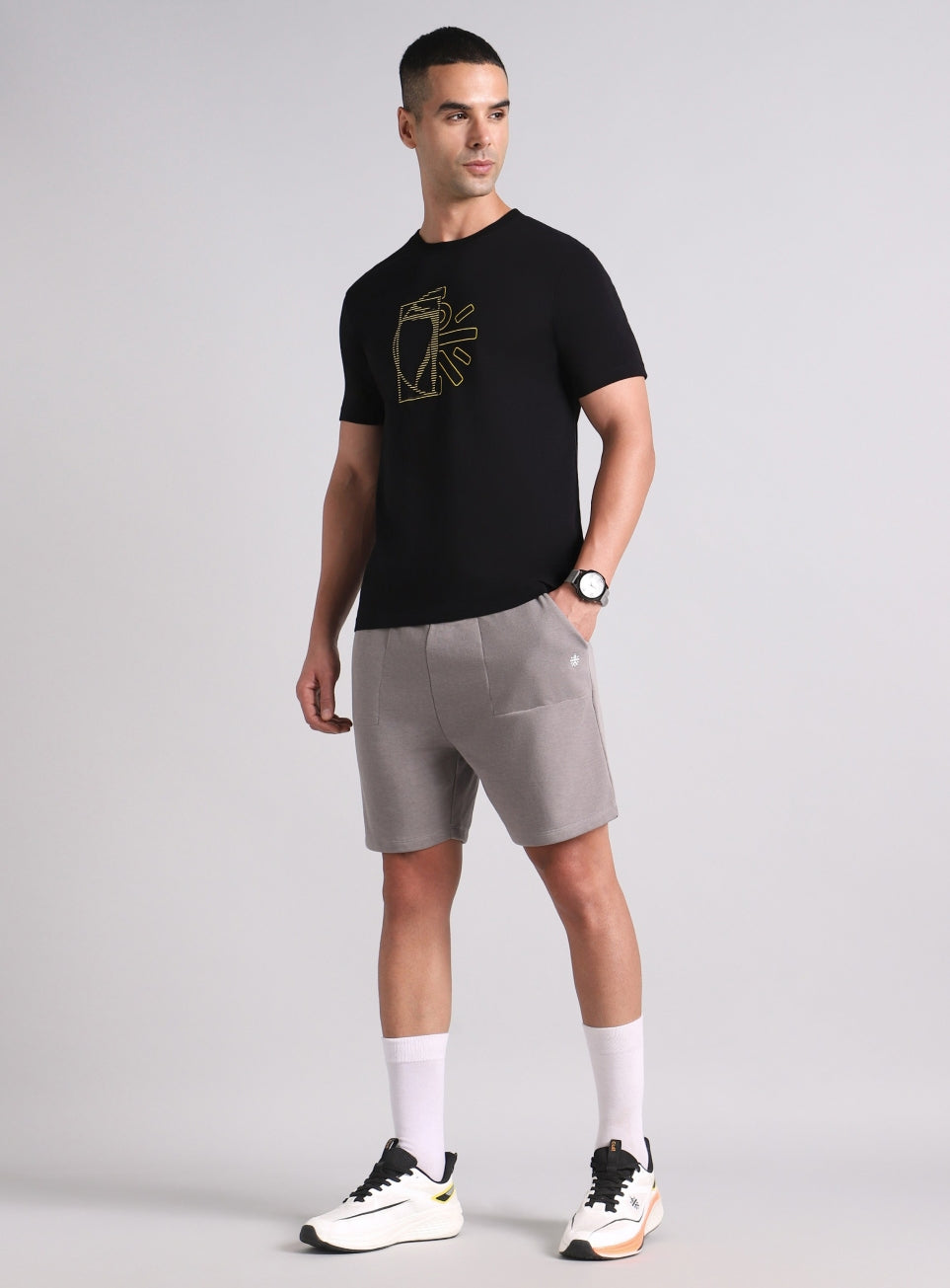 Men's Black V-Man Cult Graphic T-shirt