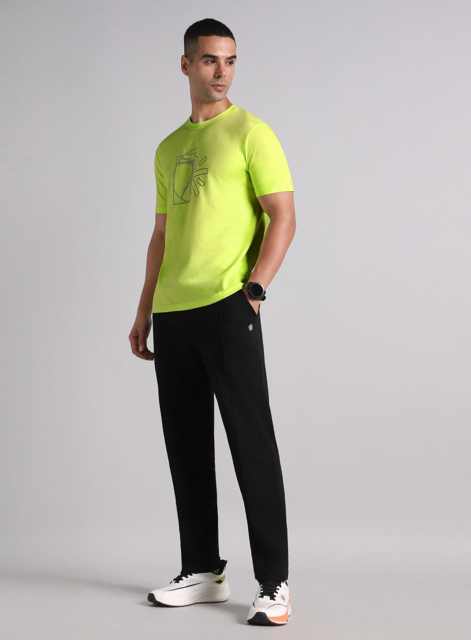 Men's Lime V-Man Cult Graphic T-shirt