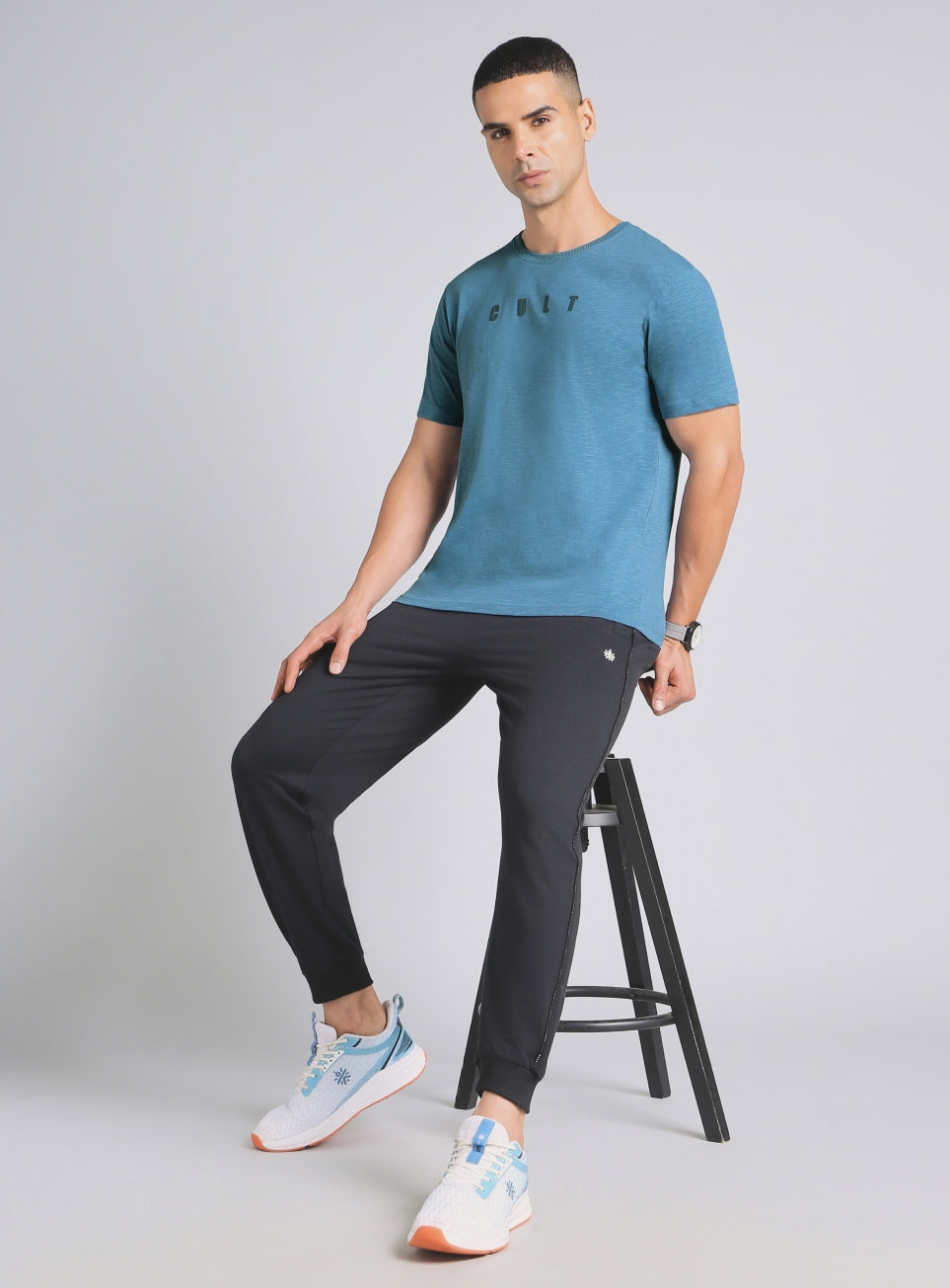 Men's Teal Cult Printed All-Day Play T-shirt