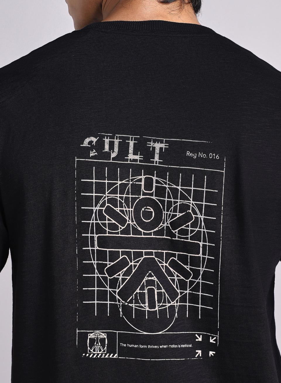 Men's Black Logo Mania Back Print Tshirt