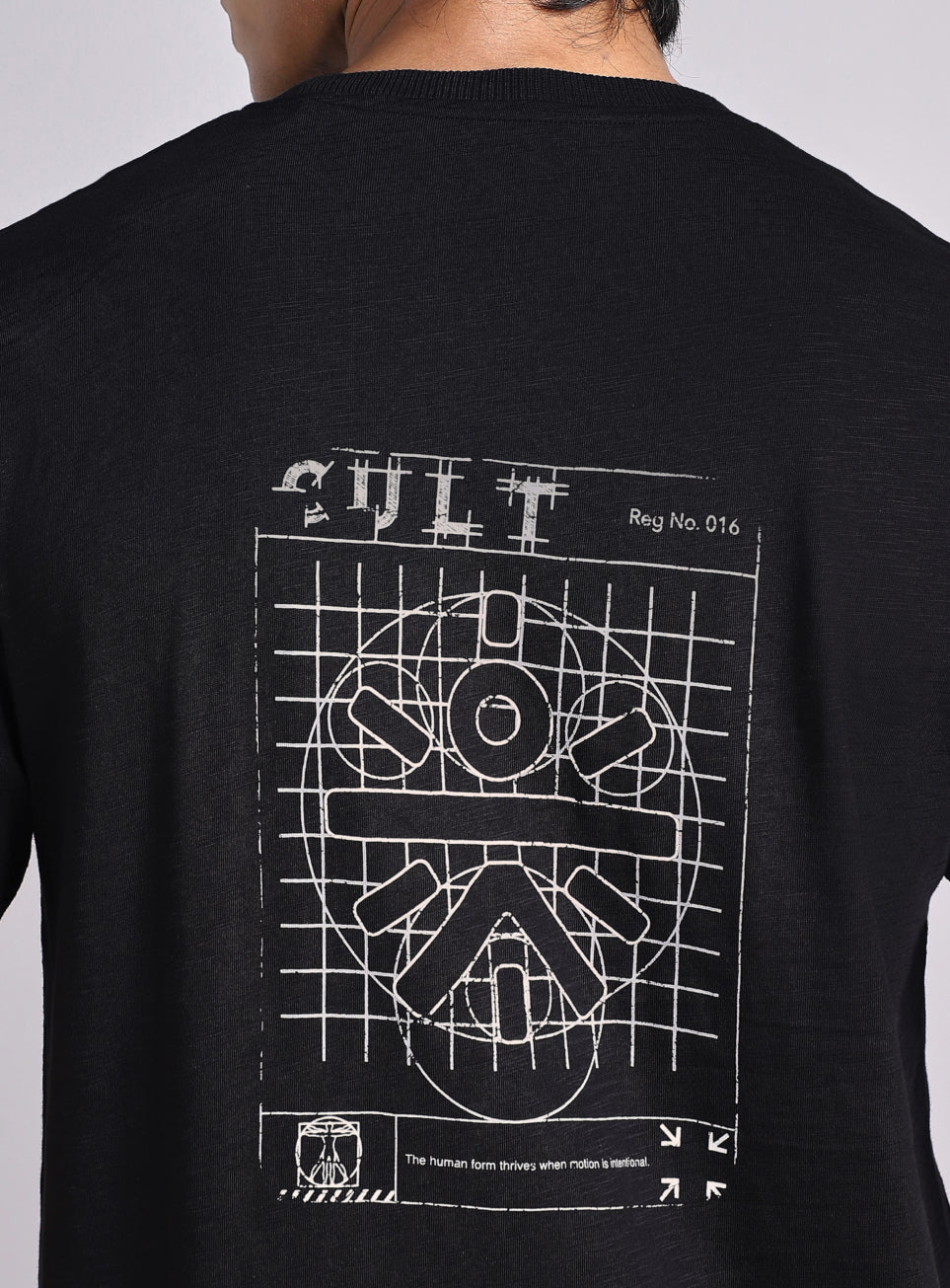 Men's Black Logo Mania Back Print Tshirt