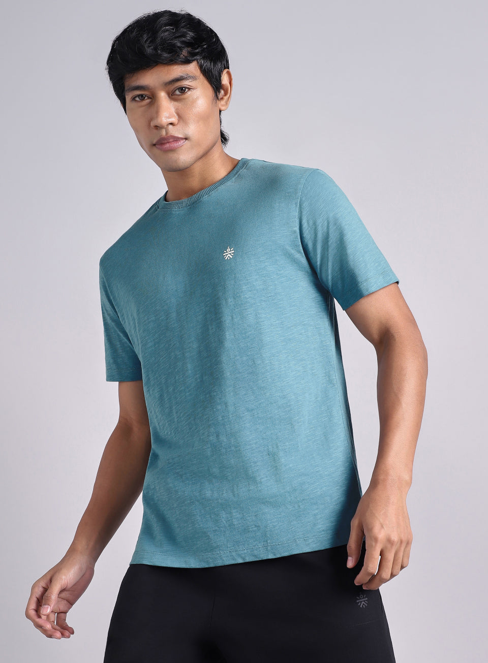 Men's Teal Logo Mania Back Print Tshirt