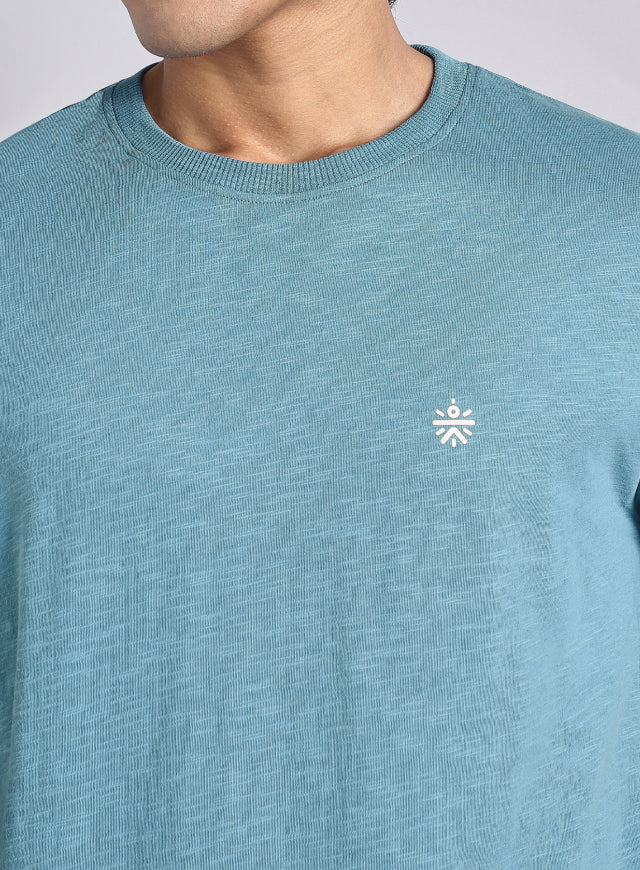 Men's Teal Logo Mania Back Print Tshirt
