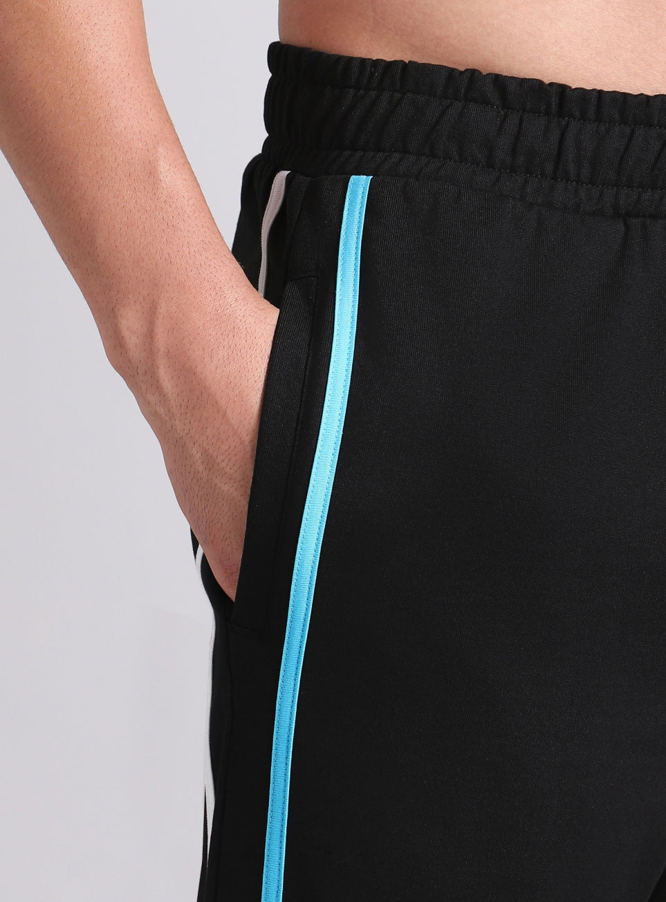 Men's Black Contrast playday Trackpant