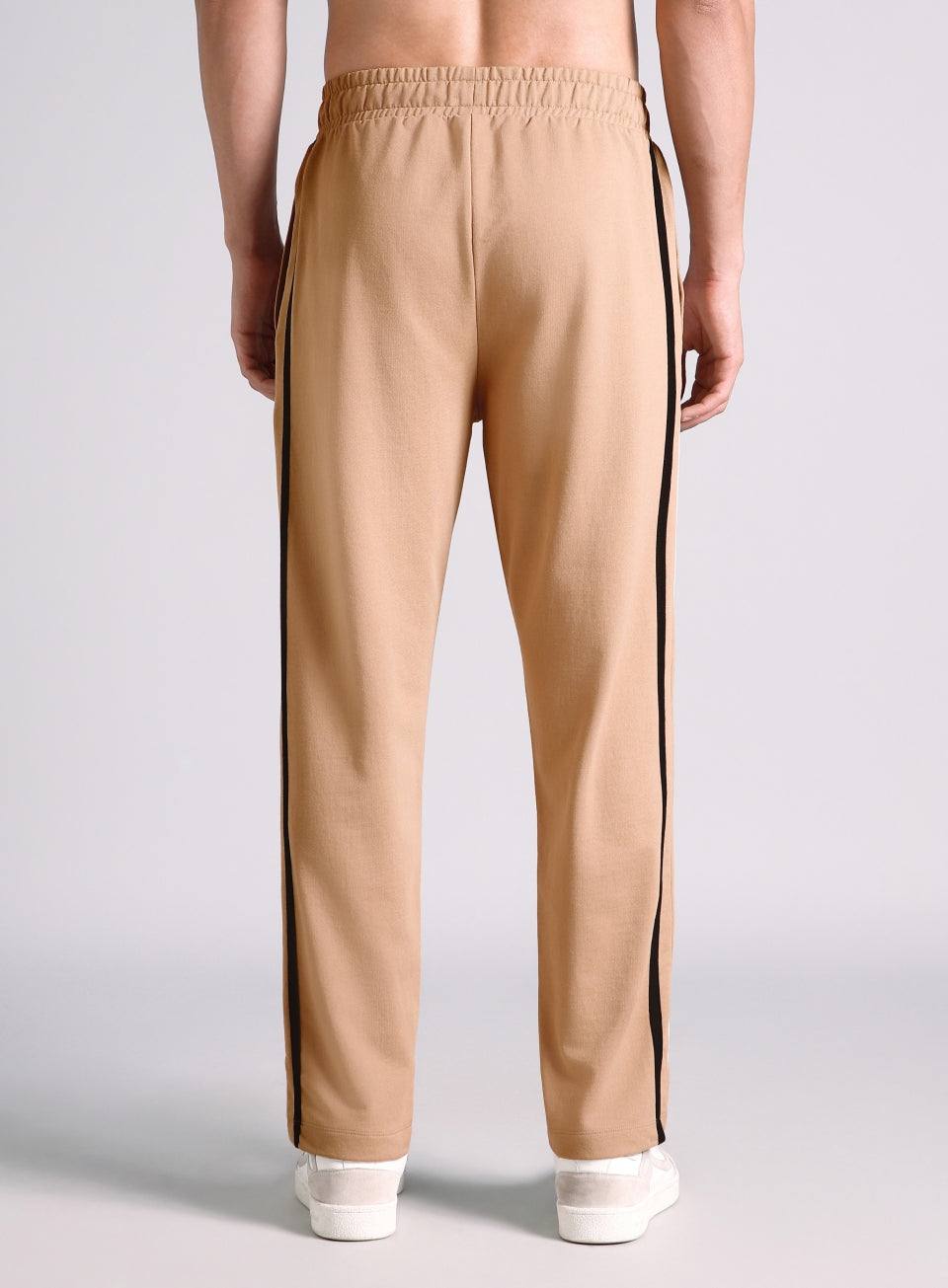 Men's Beige Contrast Playday Trackpants