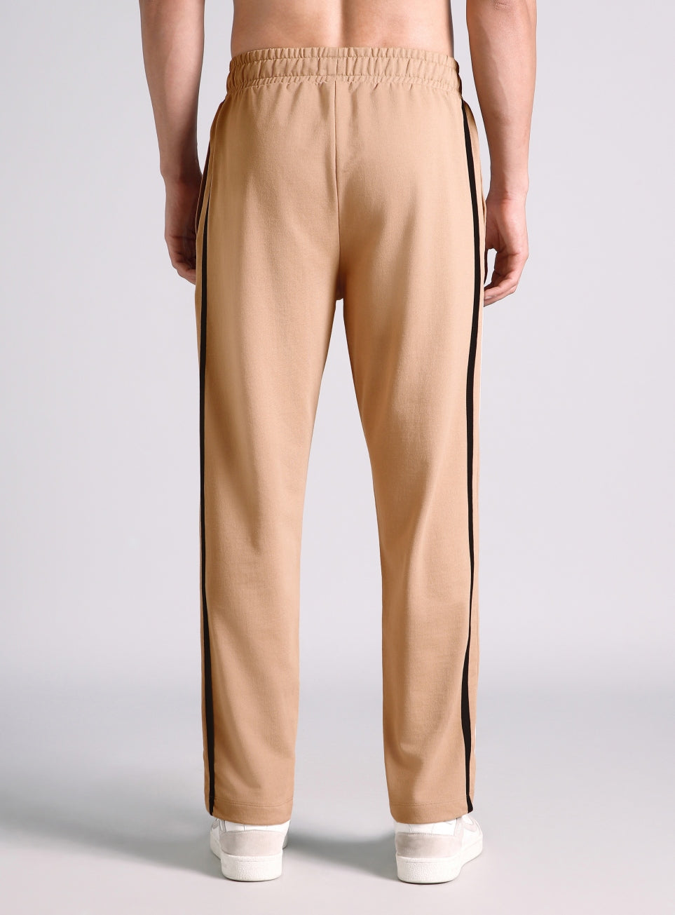 Men's Beige Contrast Playday Trackpants