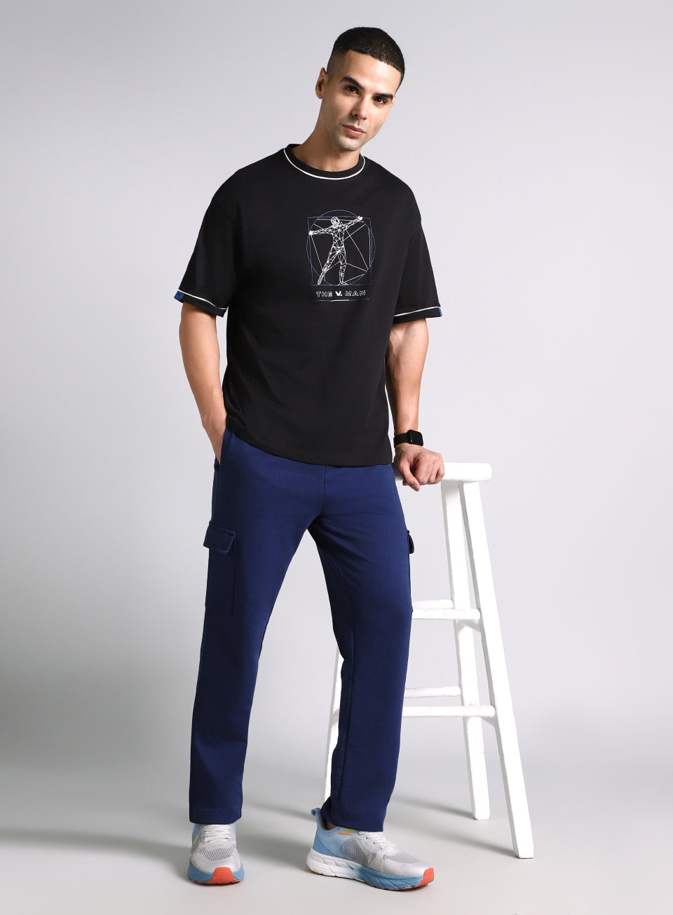 Men's Navy Play In-Out Trackpants