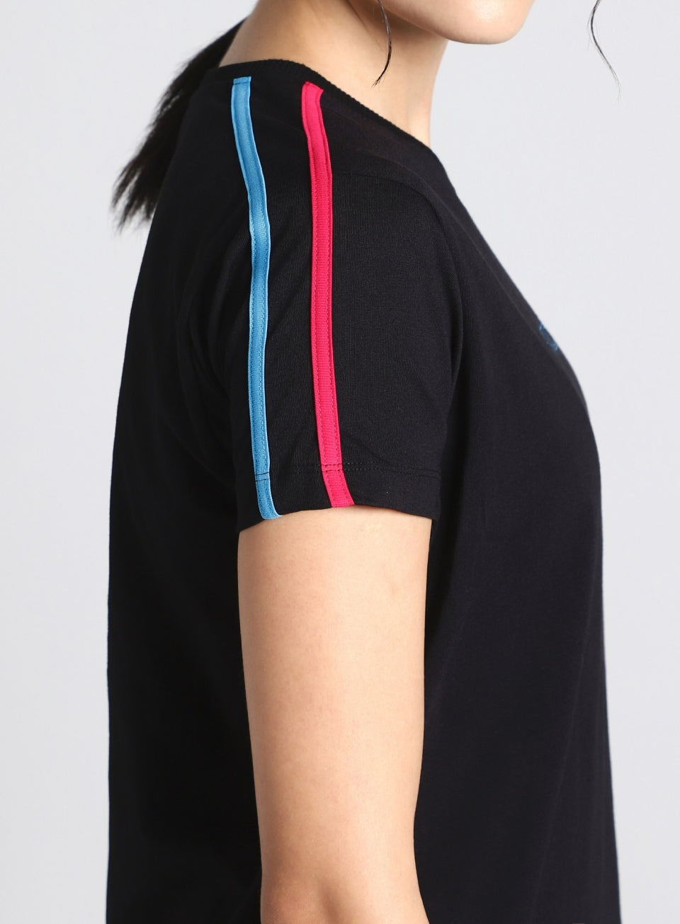 Women's Black Sporty T-shirt