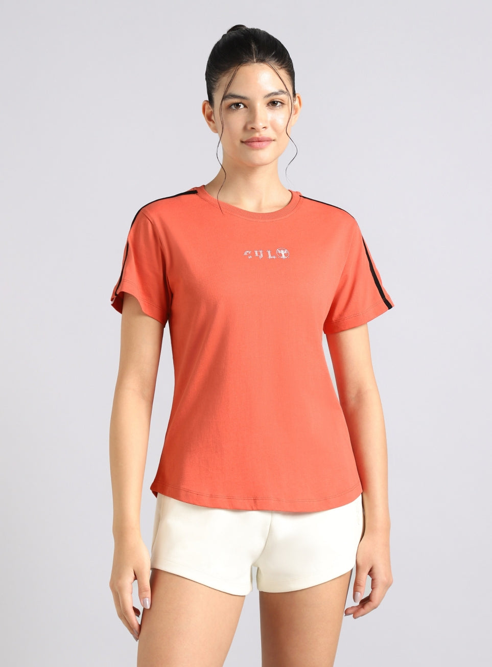 Women's Orange Sporty T-shirt