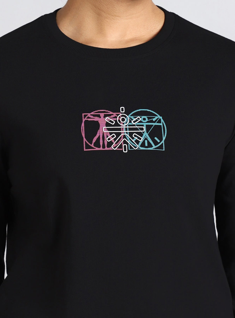 Women's Black Cult Logomanaia Full Sleeve T-shirt
