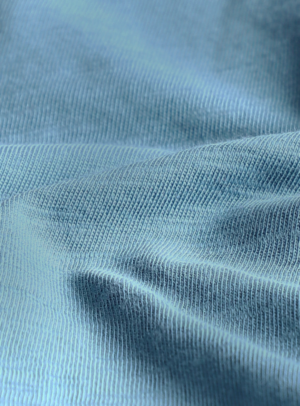 Women's Blue Side Ruching Flow T-shirt