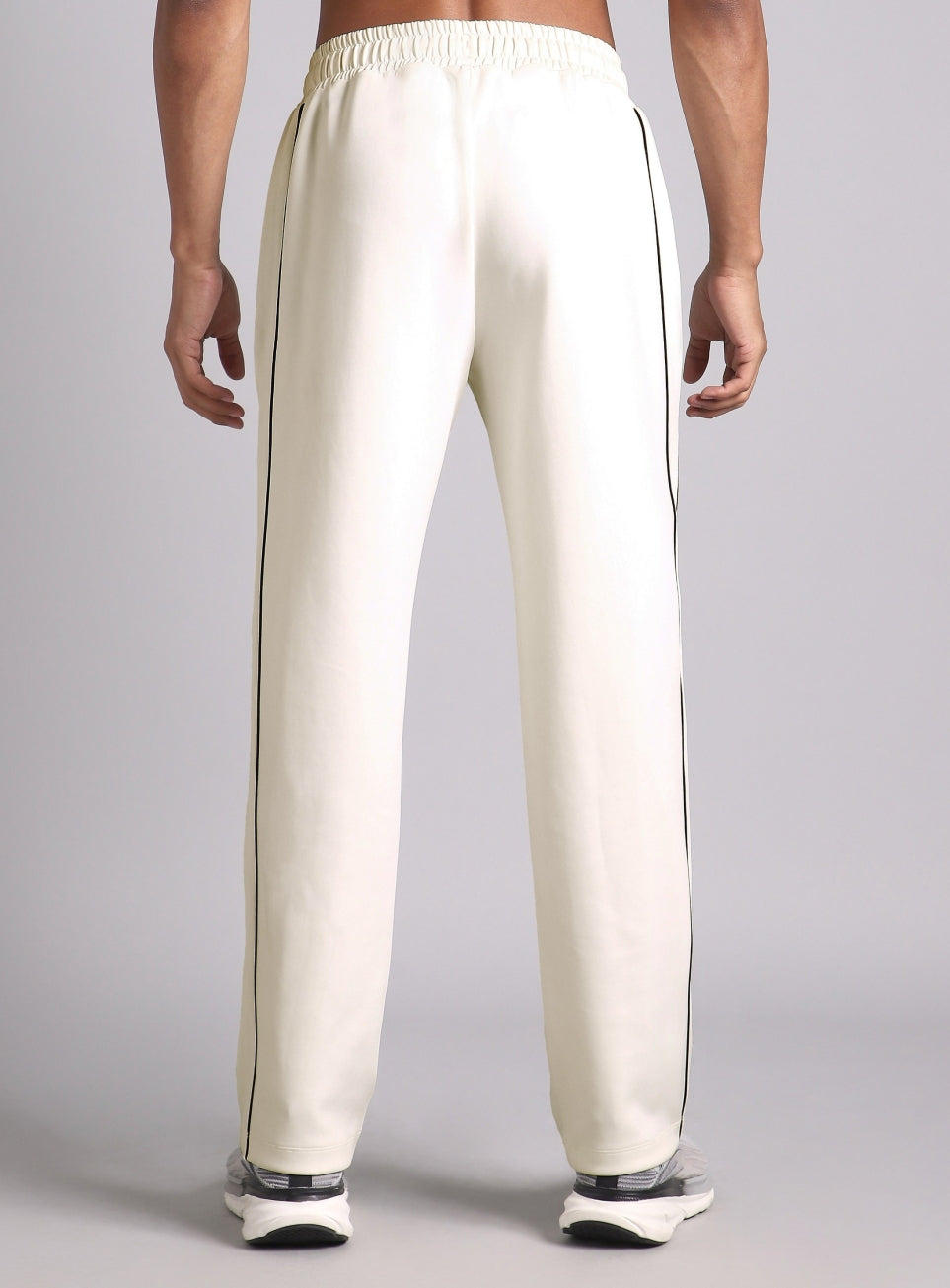 Men's True White Combat Straight Fit Trackpants