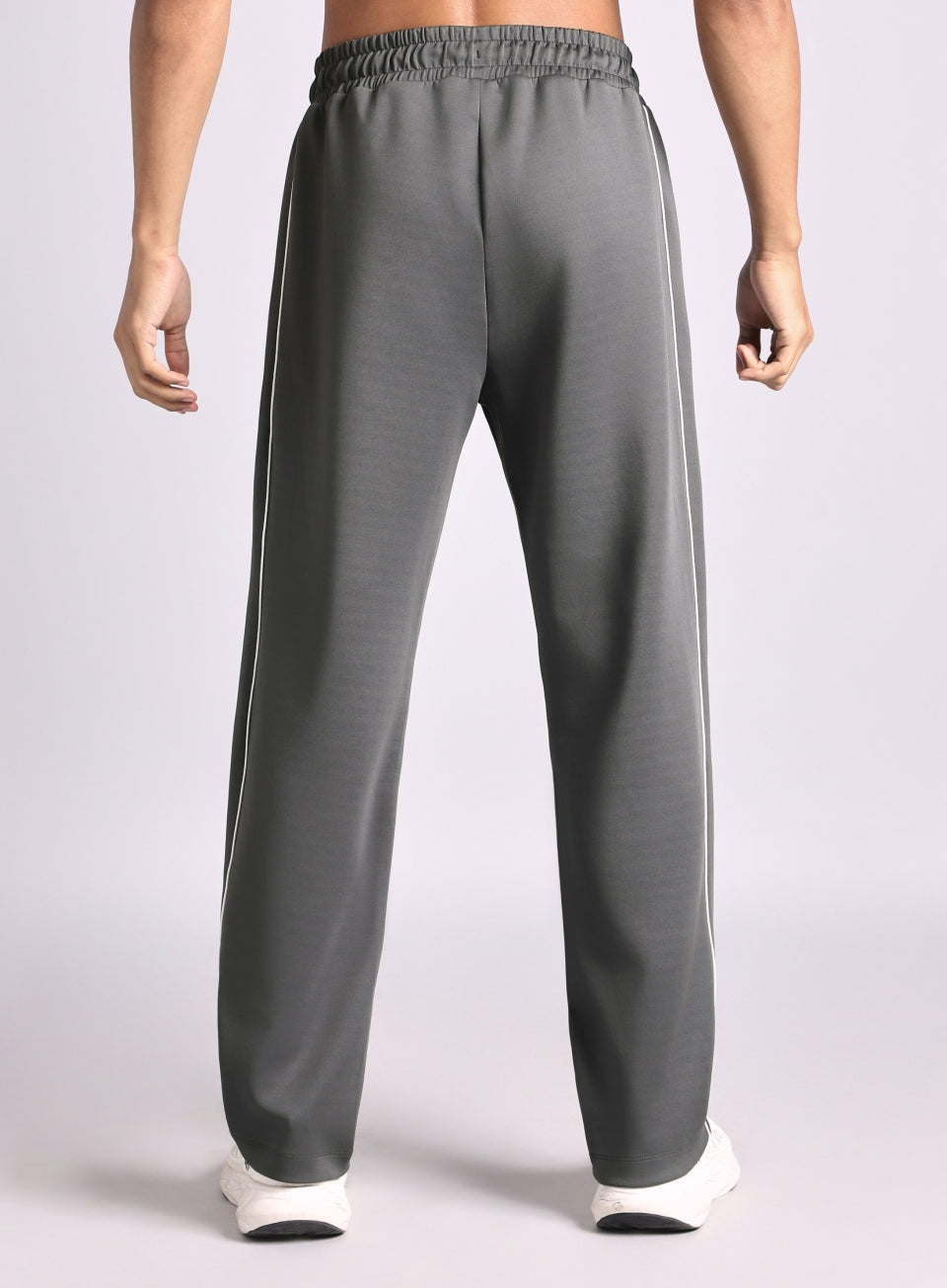 Men's True Dark Grey Combat Straight Fit Trackpants