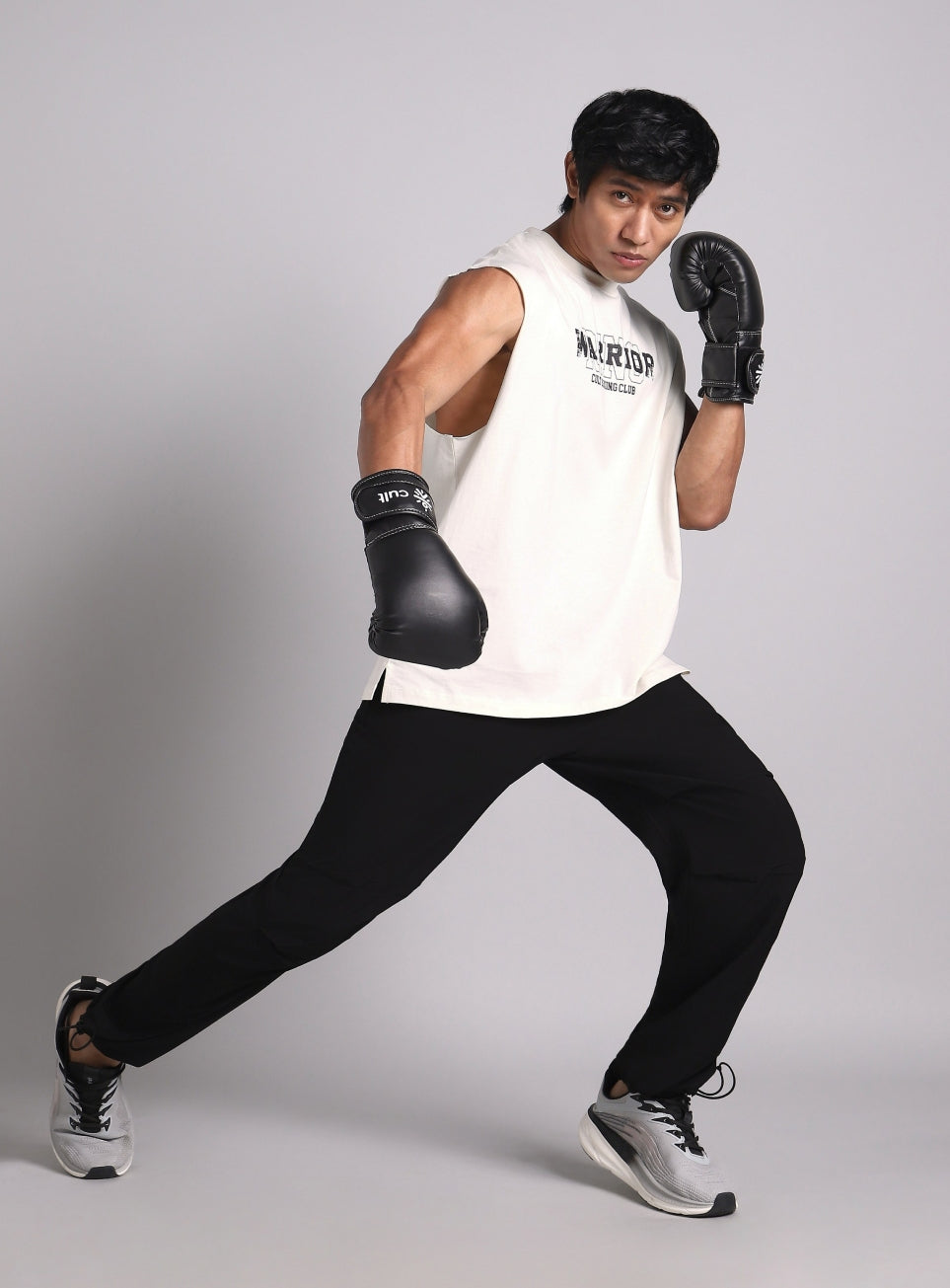 Men's True Black Training Combat Trackpants