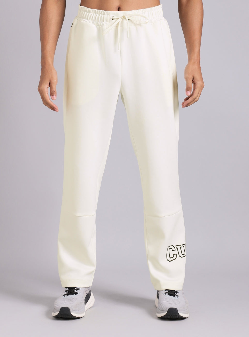 Men's White Cult Fight Club Straight Fit Trackpants