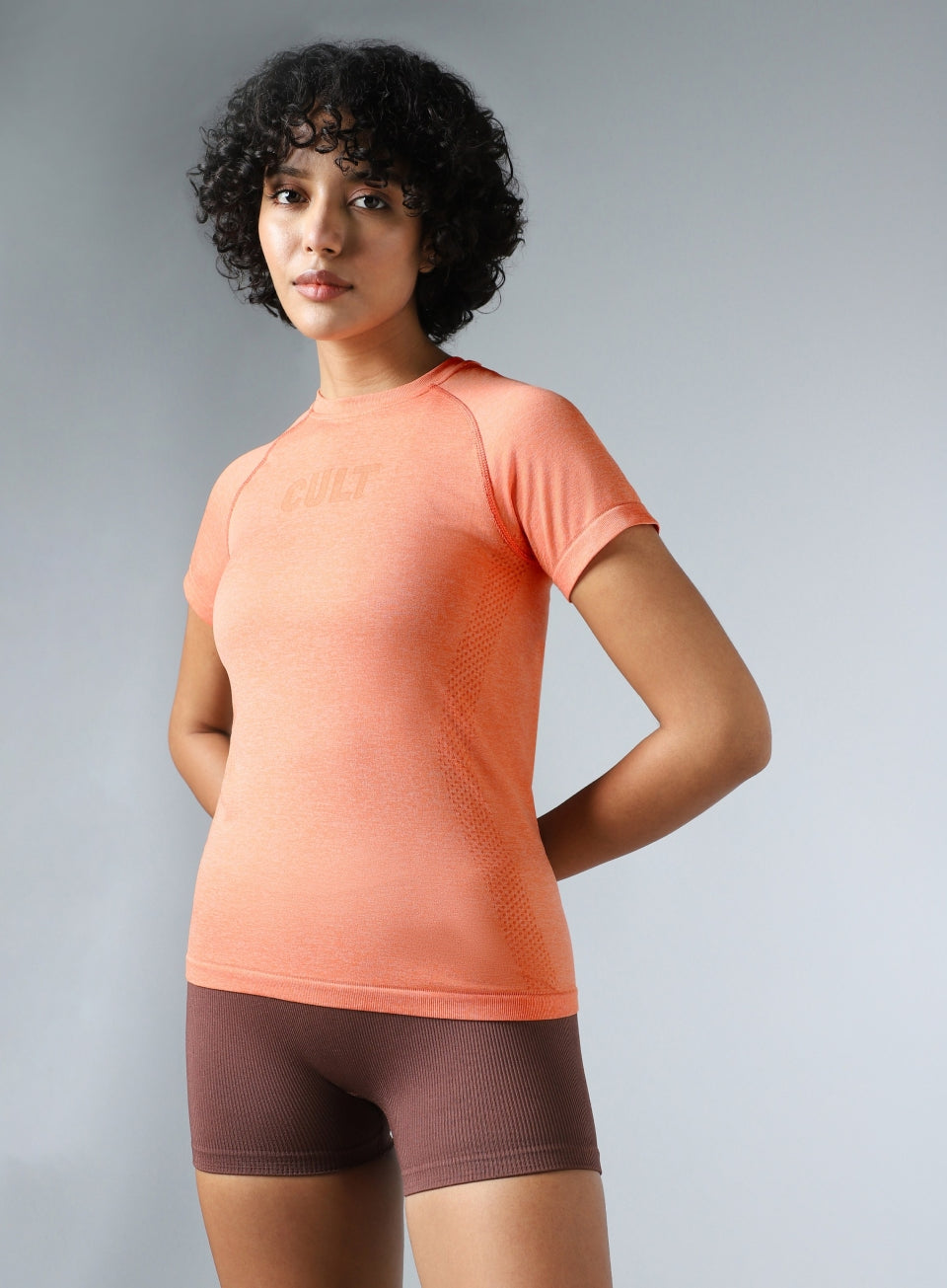 Women's Peach Contour Seamless T-shirt