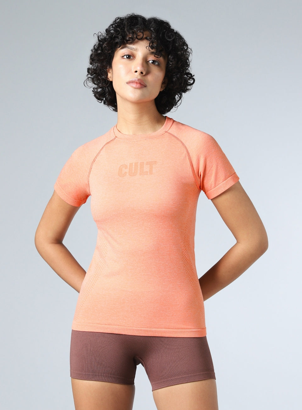 Women's Peach Contour Seamless T-shirt