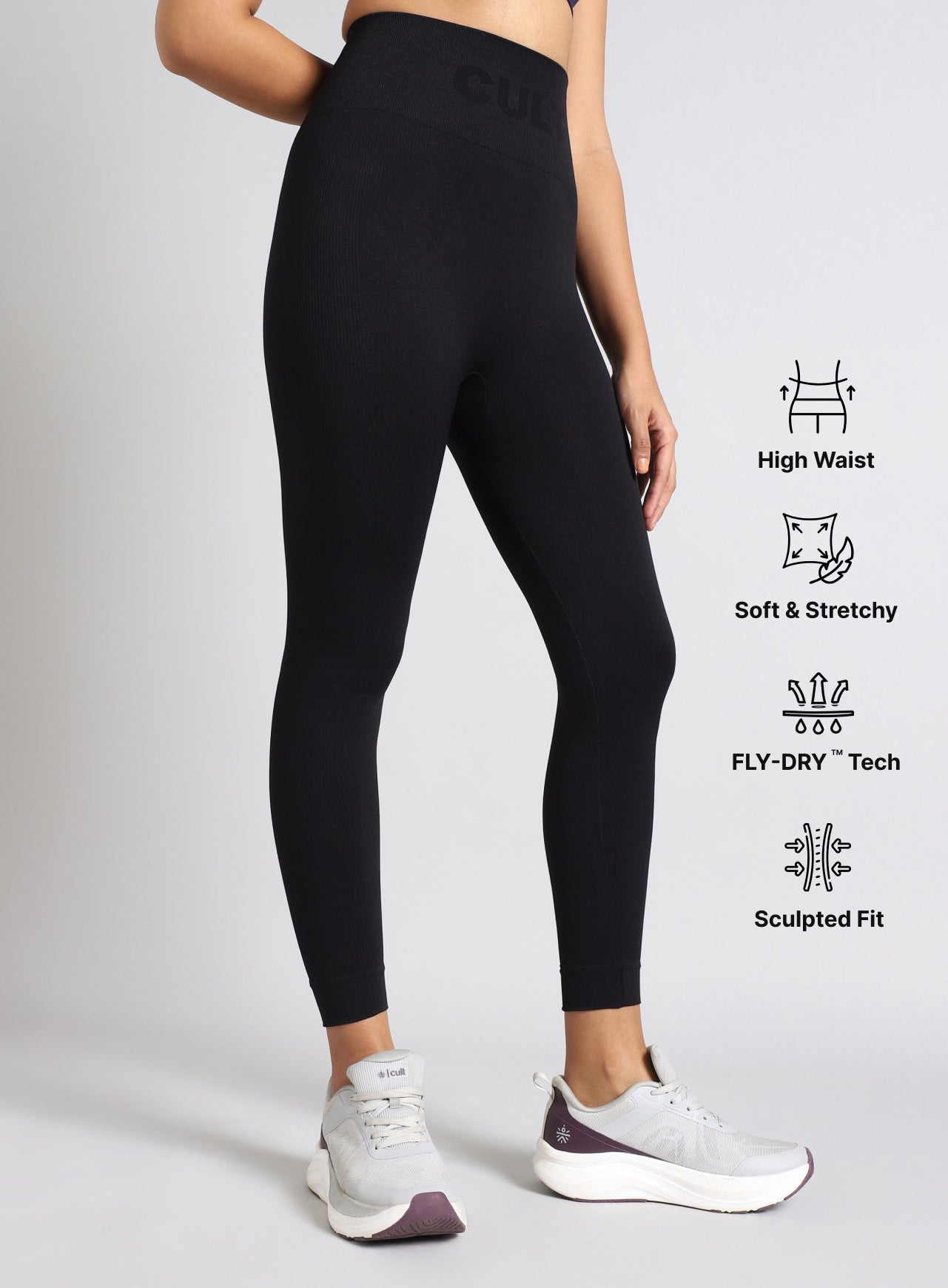 Women's Black Swift Form Seamless Tights