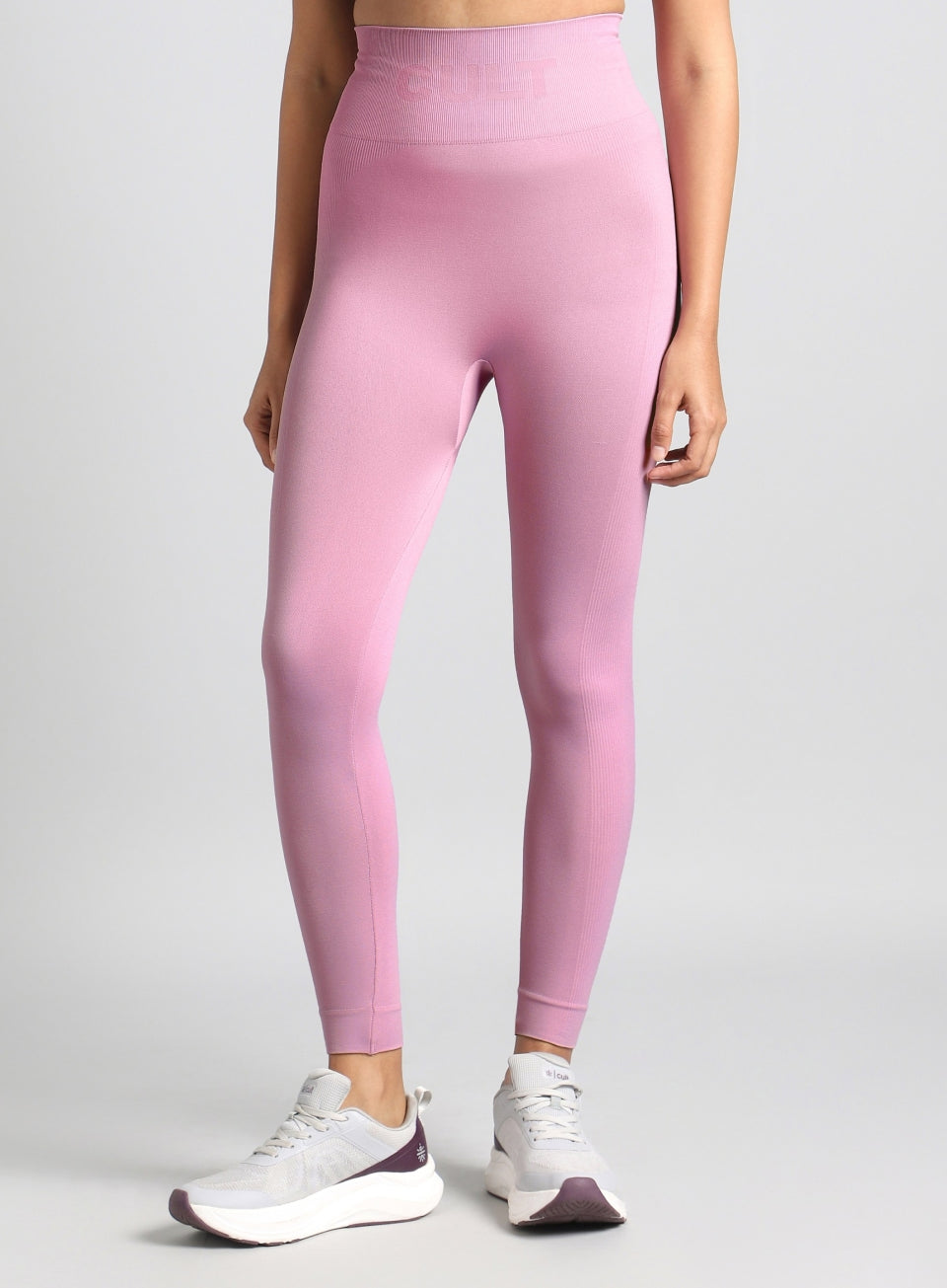 Women's Pink Swift Form Seamless Tights