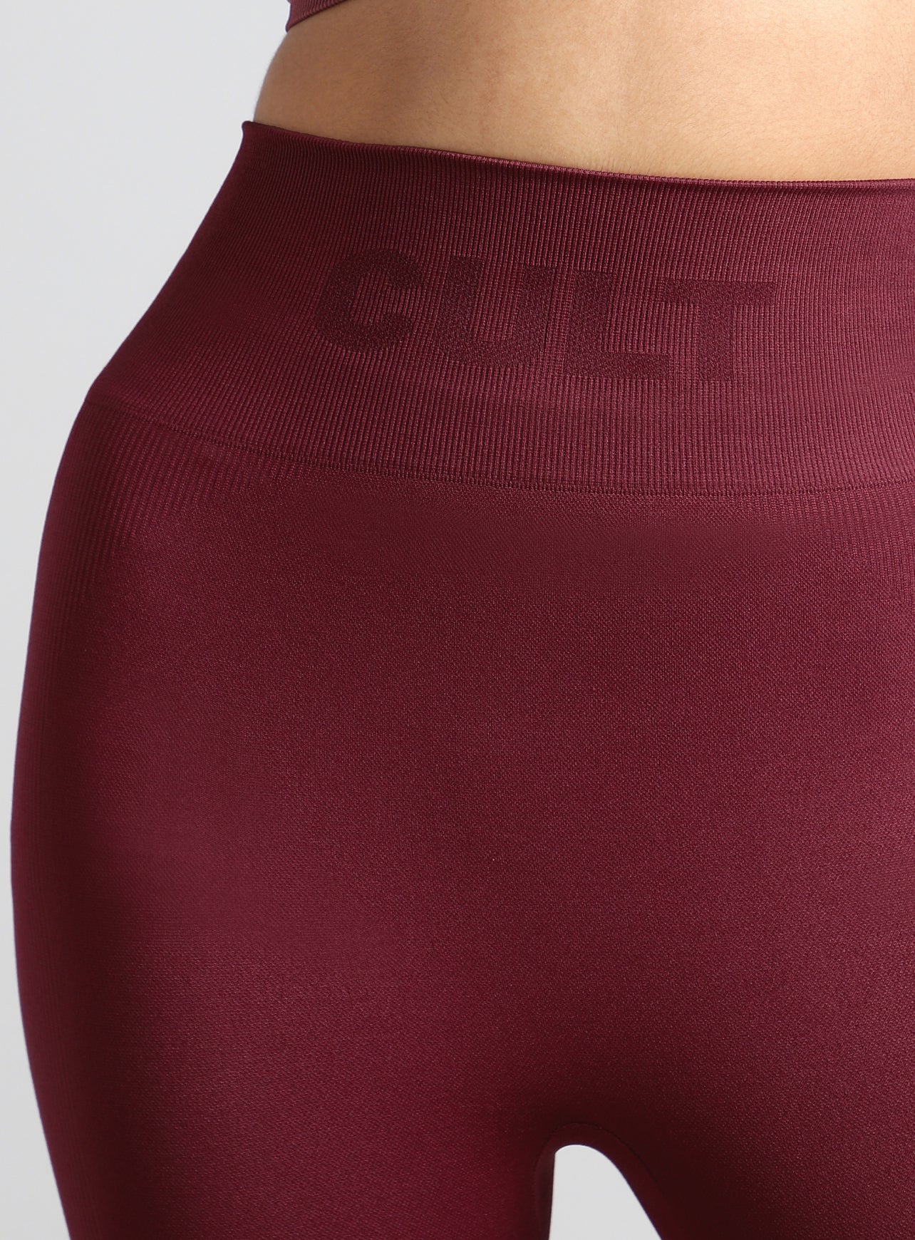Women's Maroon Swift Form Seamless Tights