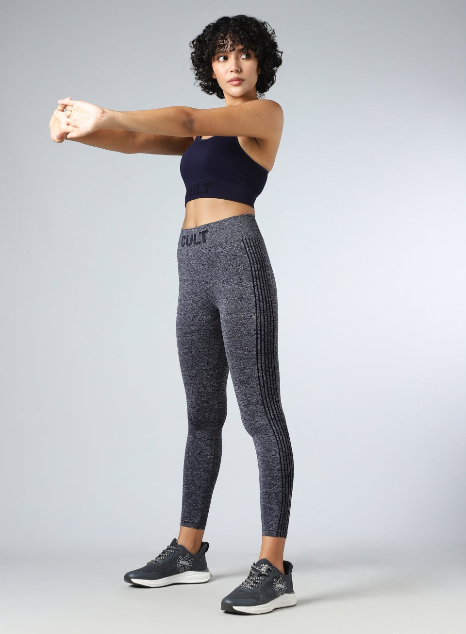 Women's Navy Momentum Seamless Tights