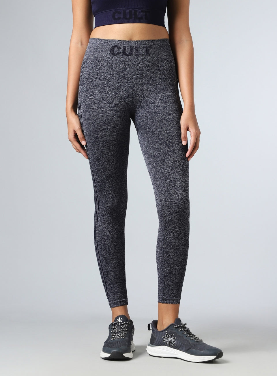Women's Navy Momentum Seamless Tights