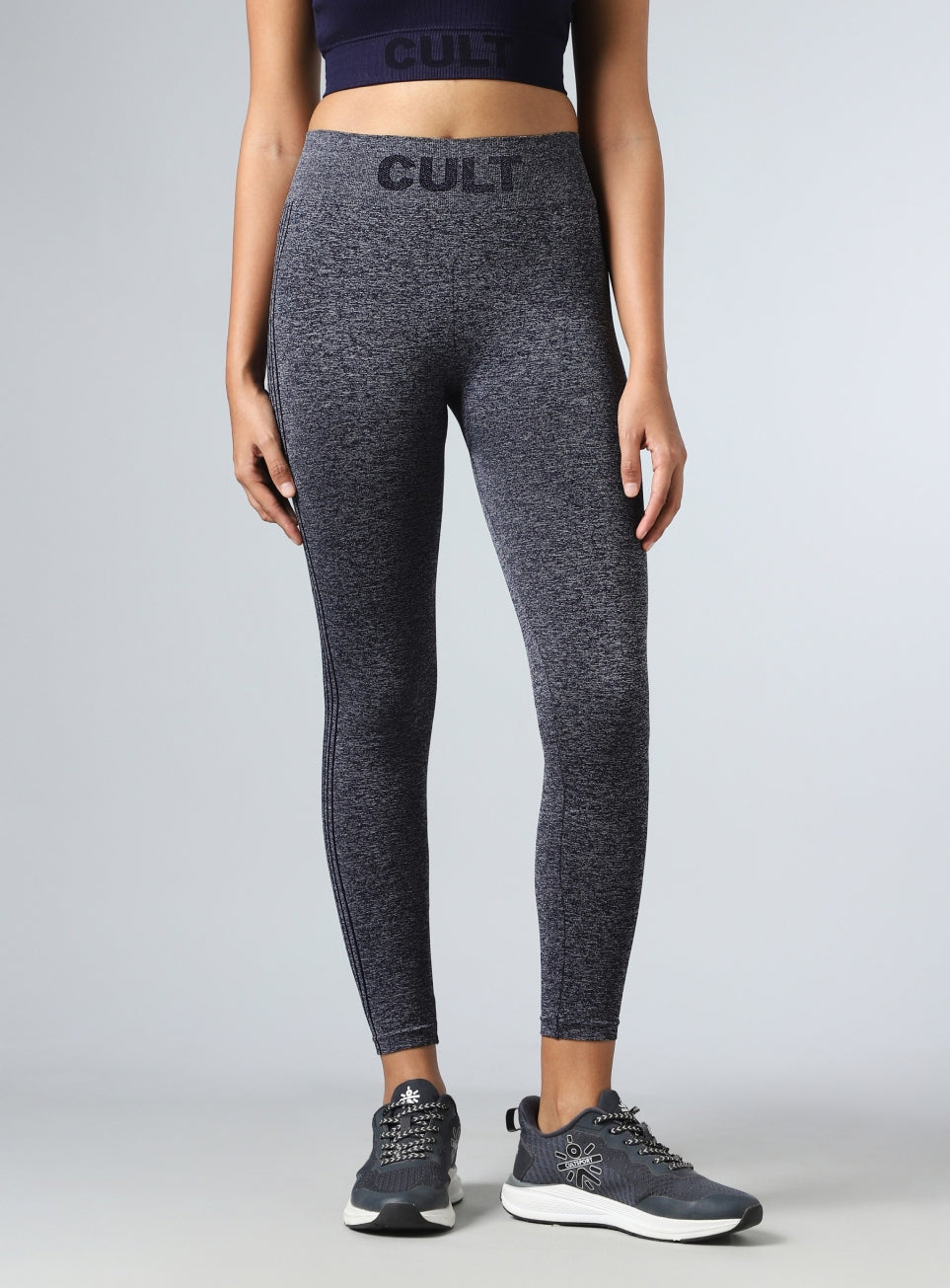 Women's Navy Momentum Seamless Tights