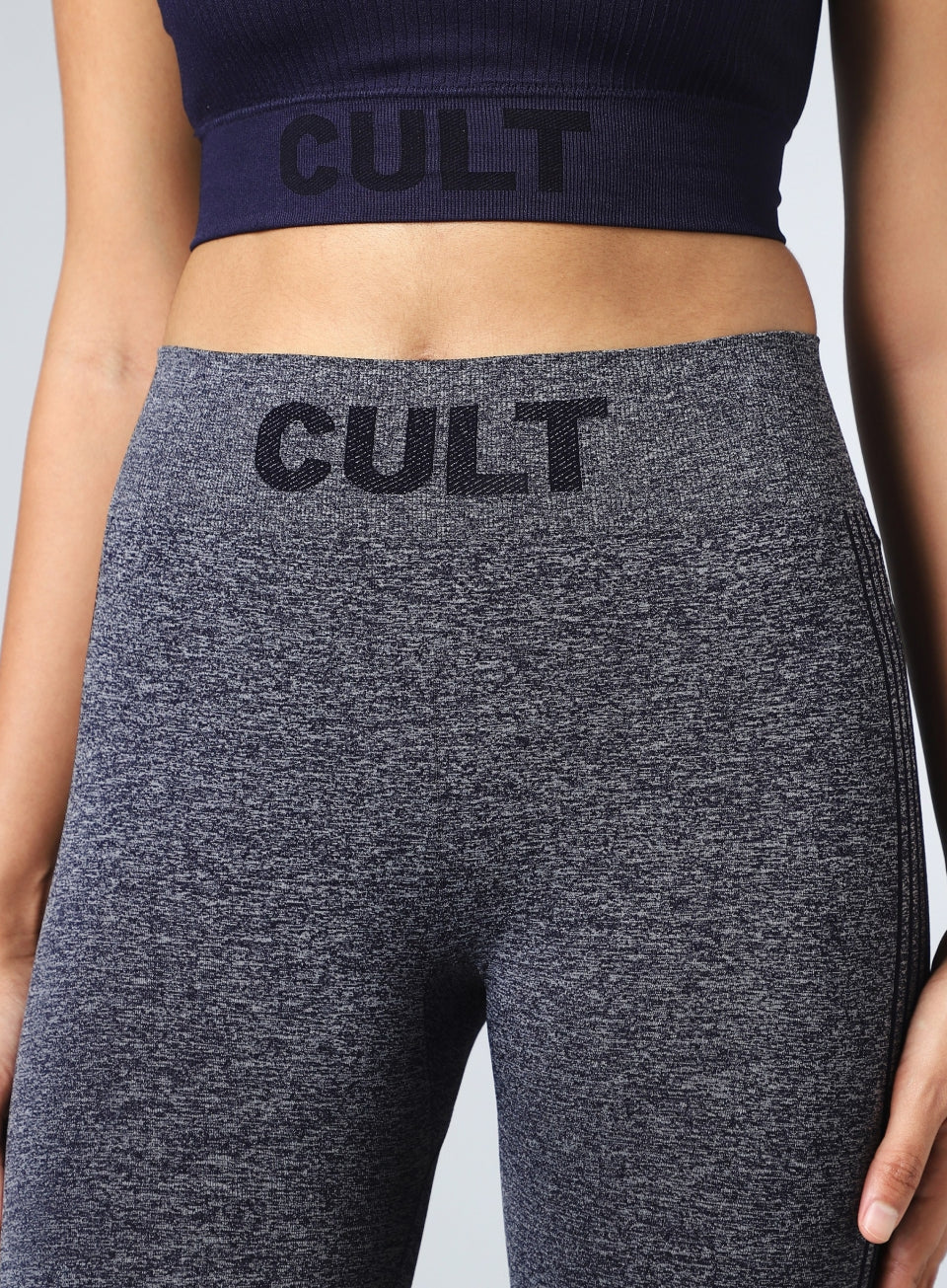 Women's Navy Momentum Seamless Tights