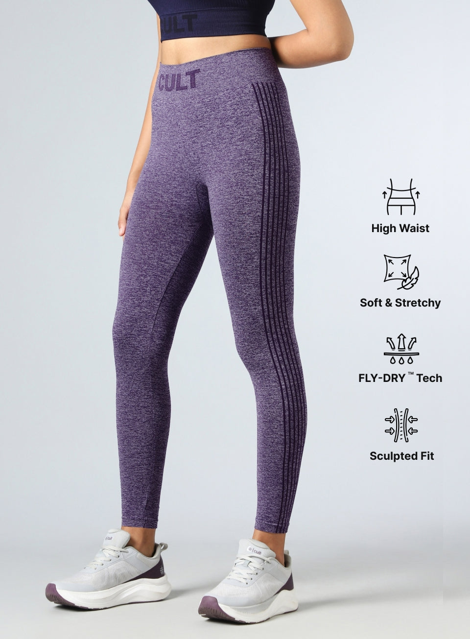 Women's Purple Momentum Seamless Tights