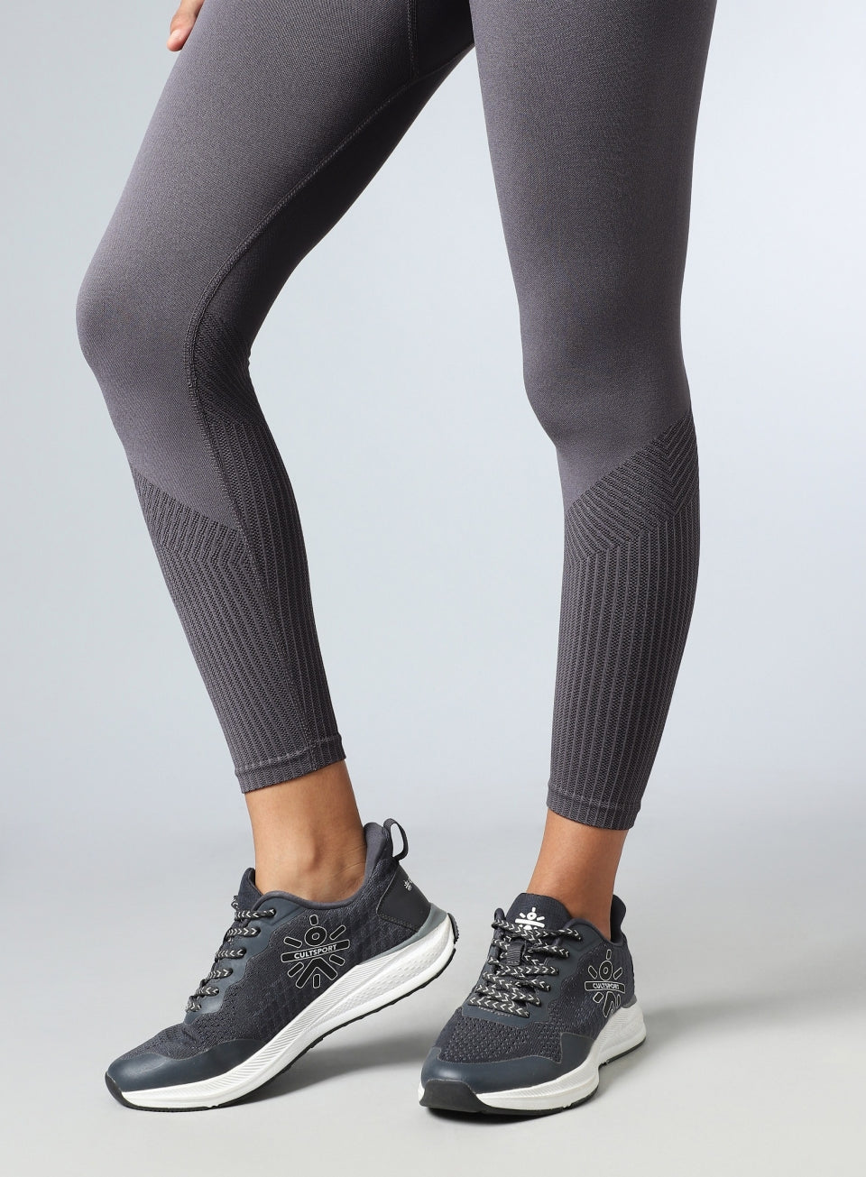 Women's Grey Power Move Seamless Tights