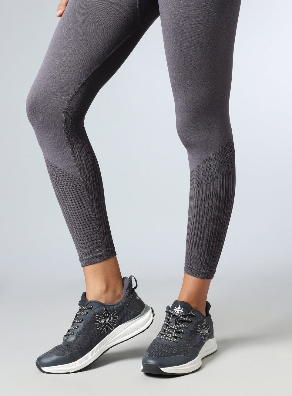 Women's Grey Power Move Seamless Tights