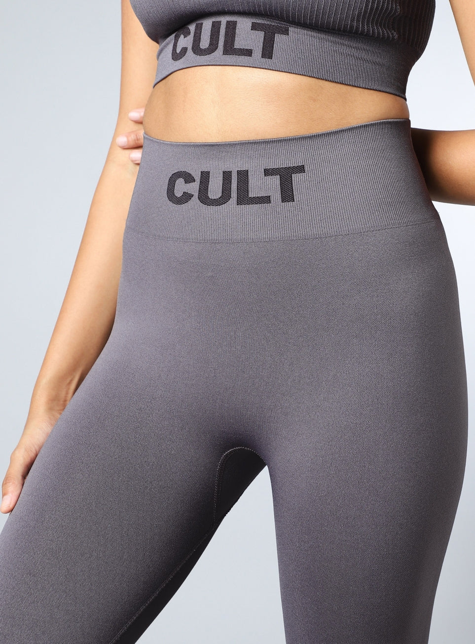 Women's Grey Power Move Seamless Tights